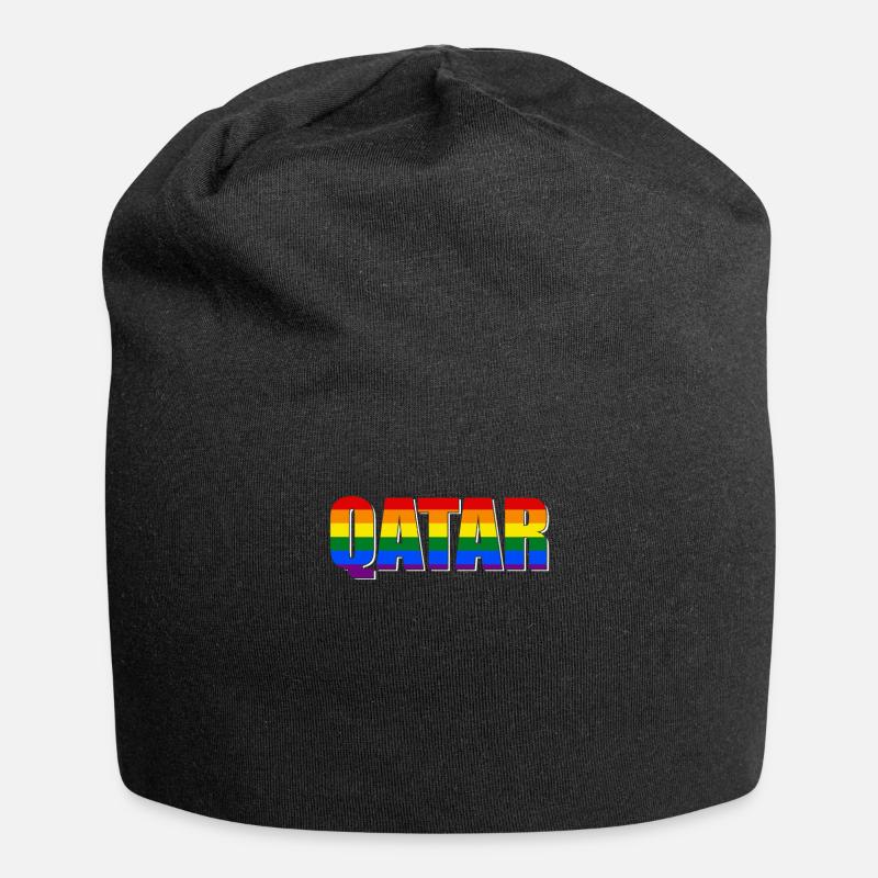 QATAR LGBTQIA - Jersey-Beanie - Schwarz