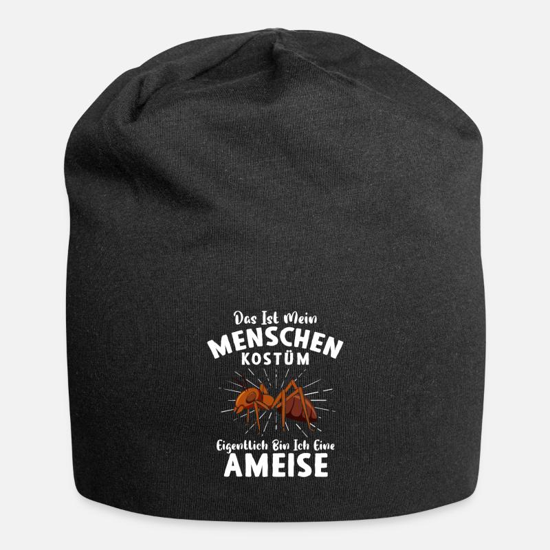 Das ist mein Menschen Kostüm Ich bin eine Ameise - Jersey-Beanie - Schwarz