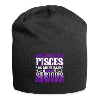 Pisces This Pisces Has Anger Issues - Jersey Beanie - black - Front
