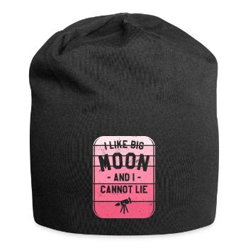 I Like Big Moon And I Cannot Lie Astronomy - Jersey Beanie - black - Front