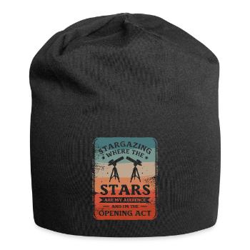 Stargazing Where The Stars Are My Audience - Jersey Beanie - black - Front
