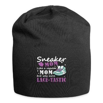 « Sneaker Mom » Chaussure Drôle - Bonnet en jersey - noir - Devant