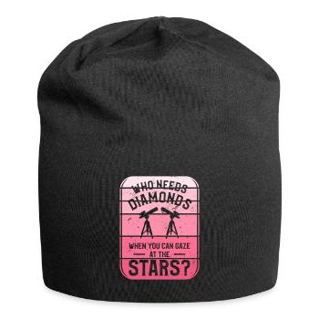 Who Needs Diamonds When You Can Gaze At The Stars - Jersey Beanie - black - Front
