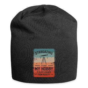 Stargazing It's Not My Hobby It Is My Escape From - Jersey Beanie - black - Front