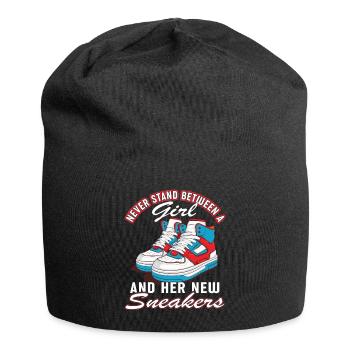 « Sneaker Mom » Chaussure Drôle - Bonnet en jersey - noir - Devant