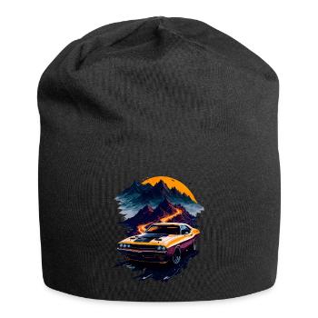 Klassischer Sportwagen - Jersey-Beanie - Schwarz - Vorne