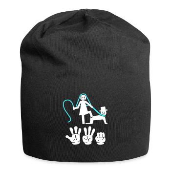 Enterrement de vie de garçon et de jeune fille enterrement de vie de garçon hommes - Bonnet en jersey - noir - Devant