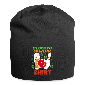 Lucky Bowling Shirt Bowlingspieler Outfit - Jersey-Beanie - Schwarz - Vorne