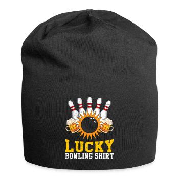 Lucky Bowling Shirt Bowler Bierliebhaber - Jersey-Beanie - Schwarz - Vorne