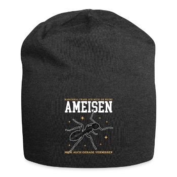 Ameisen Ameisenfarm Ameise Formicarium Geschenk - Jersey-Beanie - Anthrazit - Vorne