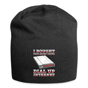 90er Nostalgie Retro 90er Einwahl Internet Vintage - Jersey-Beanie - Schwarz - Vorne