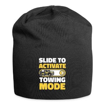 Slide To Activate Towing Mode Tow Truck - Jersey Beanie - black - Front