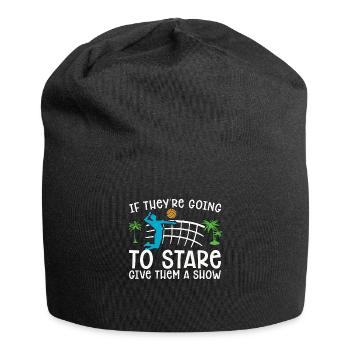 Beach Volleyball If They're Going To Beachball - Jersey Beanie - black - Front