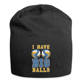 Beach Volleyball I Have Big Balls Volleyball Coach - Jersey Beanie - black - Front