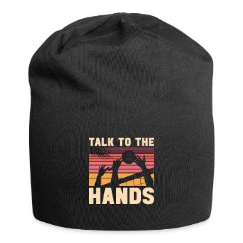 Beach Volleyball Talk To The Hands Volleyballer - Jersey Beanie - black - Front