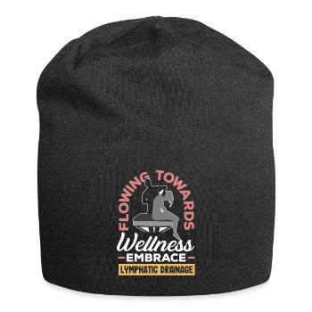 Flowing Towards Wellness Embrace Lymphatic - Jersey Beanie - charcoal grey - Front