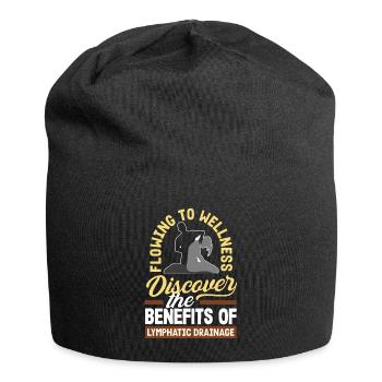 Flowing to Wellness: Discover Lymphatic Drainage - Jersey Beanie - black - Front