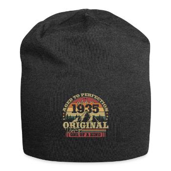 Birthday Gift Vintage 1935 89 Years - Jersey Beanie - charcoal grey - Front