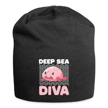 Meeresbiologe Tiefseefisch Blobfisch Ozean - Jersey-Beanie - Schwarz - Vorne