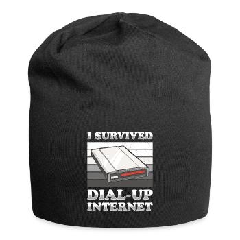 90s Nostalgia Retro 90s Dial Up - Jersey Beanie - black - Front
