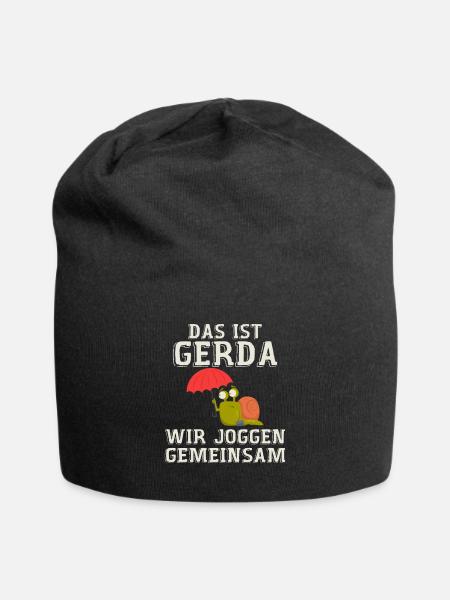 Das Ist Gerda Wir Joggen Gemeinsam - Jersey-Beanie - Schwarz