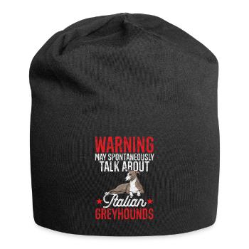 Italian Greyhound Greyhound Dogs - Jersey Beanie - black - Front