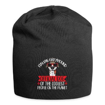 Italian Greyhound Greyhound Dogs - Jersey Beanie - black - Front