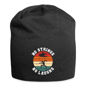 Keine Saiten, kein Lachen, Puppenspiel, Bauchredner - Jersey-Beanie - Schwarz - Vorne