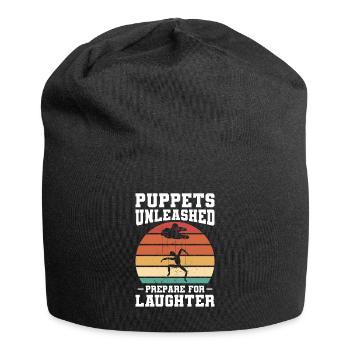 Entfesselte Puppen bereiten sich auf das Lachen vor Puppenspiel - Jersey-Beanie - Schwarz - Vorne