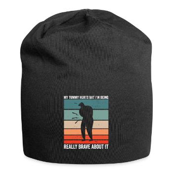 Drôle de survivant de maux de ventre Mon ventre fait mal coeliaque - Bonnet en jersey - noir - Devant