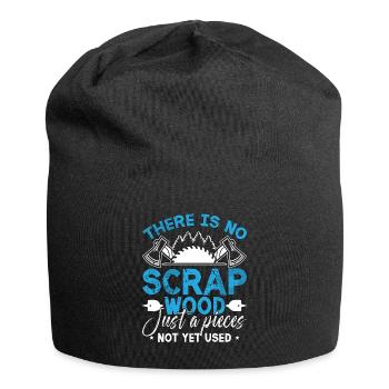 Wood Carving There Is No Scrap Wood Just Woodsman - Jersey-Beanie - Schwarz - Vorne