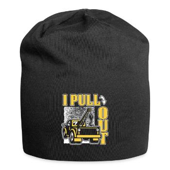 I Pull Out Tow Truck Towing Service Driver - Jersey Beanie - black - Front