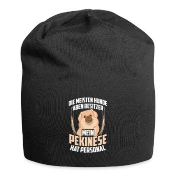 Mein Pekinese hat Personal Peking-Palasthund - Jersey-Beanie - Schwarz - Vorne