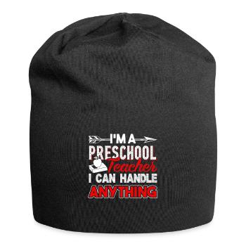 Preschool Teacher Handle Anything - Jersey Beanie - black - Front