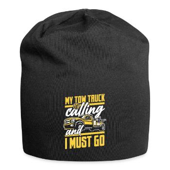 My Tow Truck Is Calling Tow Truck Driver - Jersey Beanie - black - Front