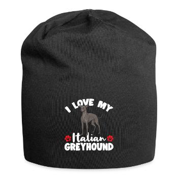 Italian Greyhound Greyhound Dogs - Jersey Beanie - black - Front