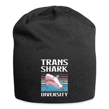 Haifischliebhaber Transgender Stolz Fahne Trans - Jersey-Beanie - Schwarz - Vorne