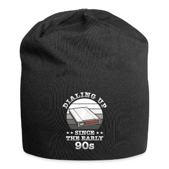 90er Nostalgie Retro 90er Einwahl Internet Vintage - Jersey-Beanie - Schwarz - Vorne