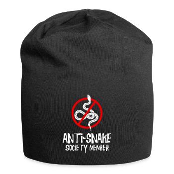 Ophidiophobia: Fear of snakes, snake, boa - Jersey Beanie - black - Front