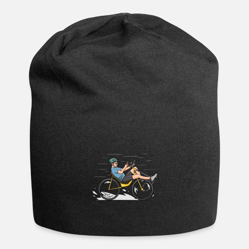 Fahrrad Biker Biking Liegerad Radfahrer Pedal - Jersey-Beanie - Schwarz