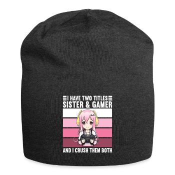 Gaming Console PC Gamer Girl Gamer Girl - Jersey Beanie - charcoal grey - Front