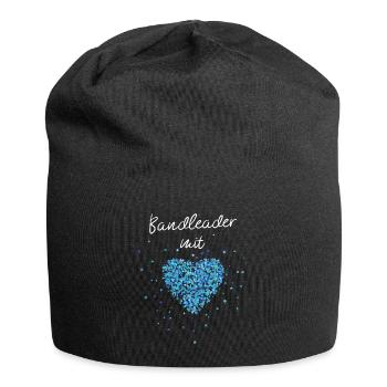 Bandleader mit Herz Leadsänger Rockband Musiker - Jersey-Beanie - Schwarz - Vorne