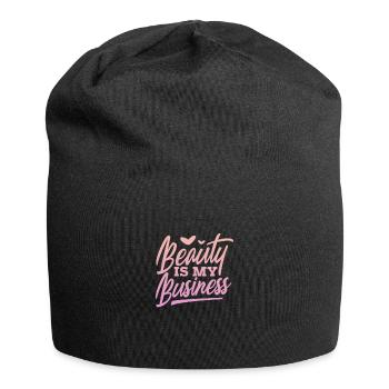 Beautician Cosmetics Makeup Gift - Jersey Beanie - black - Front