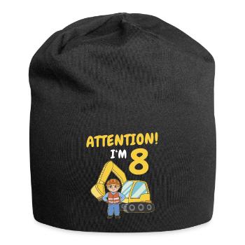 Geschenk 8 Jahre Geburtstagskind - Jersey-Beanie - Schwarz - Vorne