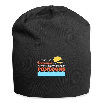 Ponton Pontoon Bateau Capitaine Cadeau - Bonnet en jersey - noir - Devant