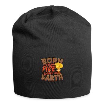 Born from fire, forged by earth - Volcano - Jersey Beanie - black - Front