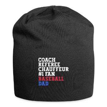 Chemise de père de baseball drôle de baseball disant mon fils - Bonnet en jersey - noir - Devant