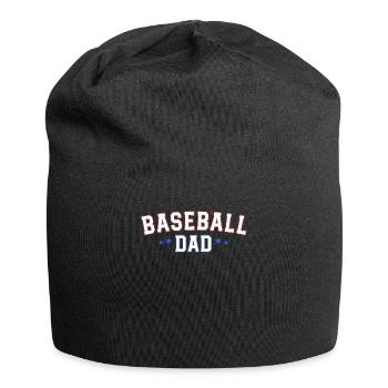 Retro Baseball Dad Shirt Vatertag Familie - Jersey-Beanie - Schwarz - Vorne
