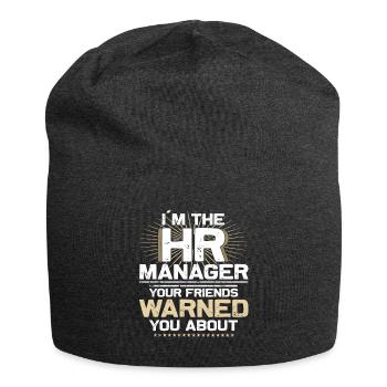 Kaffee, Akten Und Klatsch - HR -Offizier - Jersey-Beanie - Anthrazit - Vorne