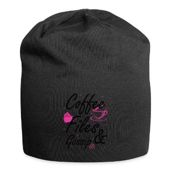 Café, dossiers et potins - Personnel RH - Bonnet en jersey - noir - Devant